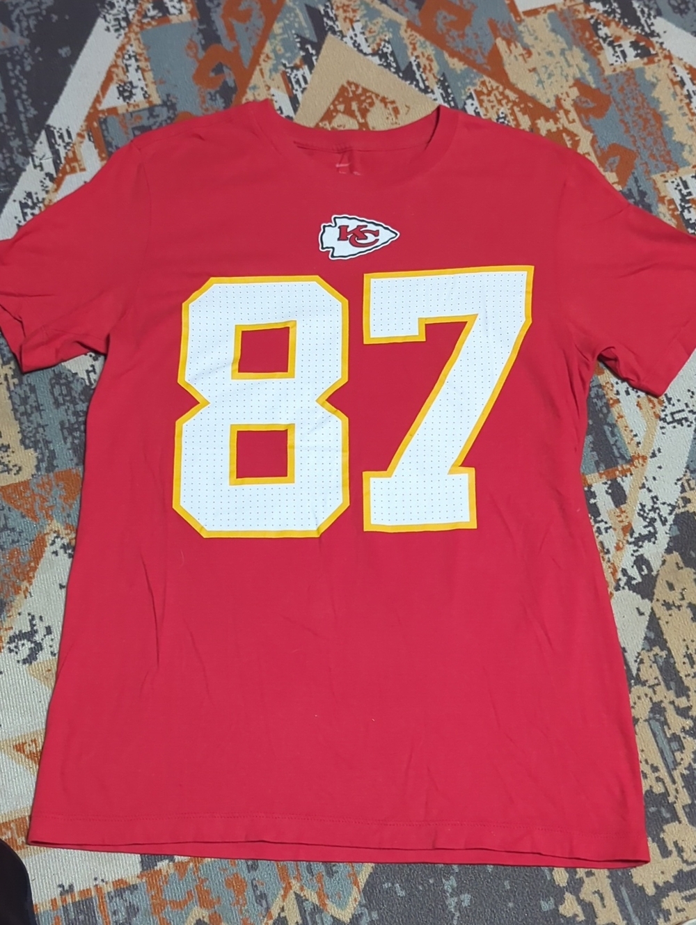 Womens The NIKE Tee Kansas City Chiefs #87 Travis Kelce Shirt Size S